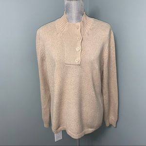 WOOLRICH Knit Sweater size large 100% cotton long sleeve neutral minimalist
